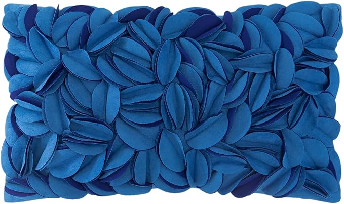 KINGROSE 3D Floral Decorative Throw Pillow Cover Handmade Soft Pillow Case Sham by KINGROSE