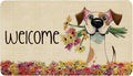 Spring Summer Door Mat, Floral Dog Indoor Outdoor Non-Slip Doormat, Entryway by Xsinufn
