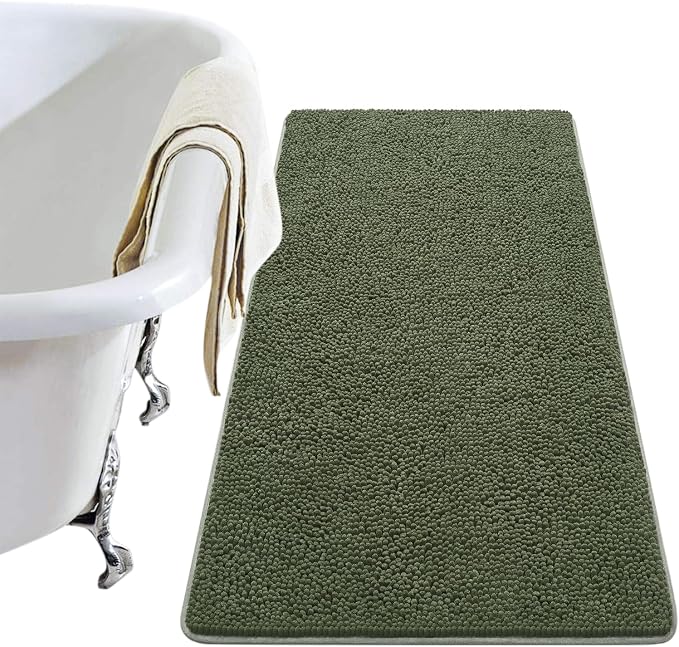 LOCHAS Luxury Bathroom Rug Shaggy Bath Mat 24 x 48 Inch, Washable Non Slip Bath by LOCHAS
