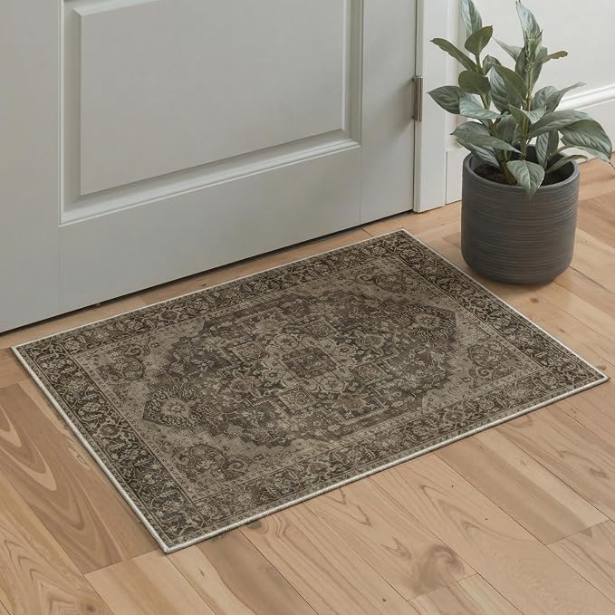 GENIMO 5x7 Area Rugs for Living Room, Machine Washable Non Slip Vintage Rugs - Image 4