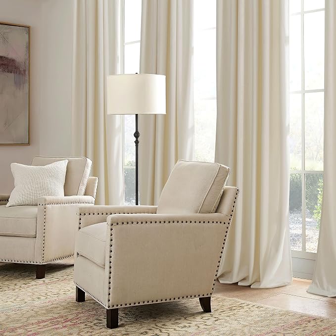 RYB HOME Beige Velvet Curtains 84 inches - Image 5