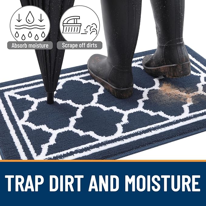 Buganda Indoor Door Mat, Dirt Resistant and Absorbent Entrance Mat, Low Profile - Image 2