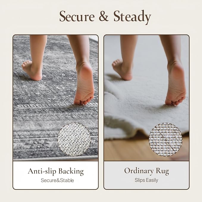 GENIMO Runner Rug 2x6 Non Slip Machine Washable Hallway Runner Rug, Low Pile - Image 8