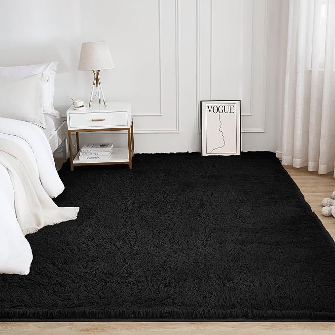 Litanika 5x8 Shag Area Rug for Living Room Bedroom, Non-Shedding Modern Indoor - Image 2