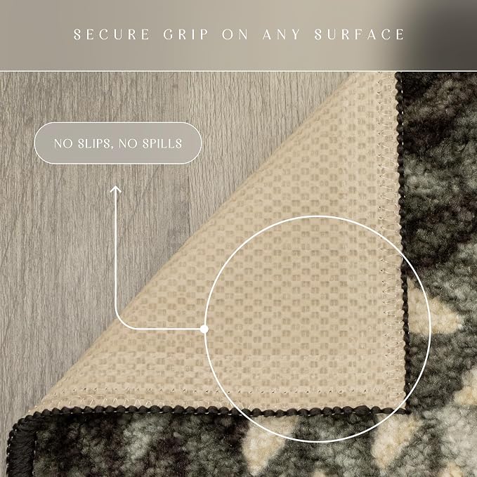 Maples Rugs Marion Bohemian Braided-Style Print Area Rug – Made in USA – Low - Image 5