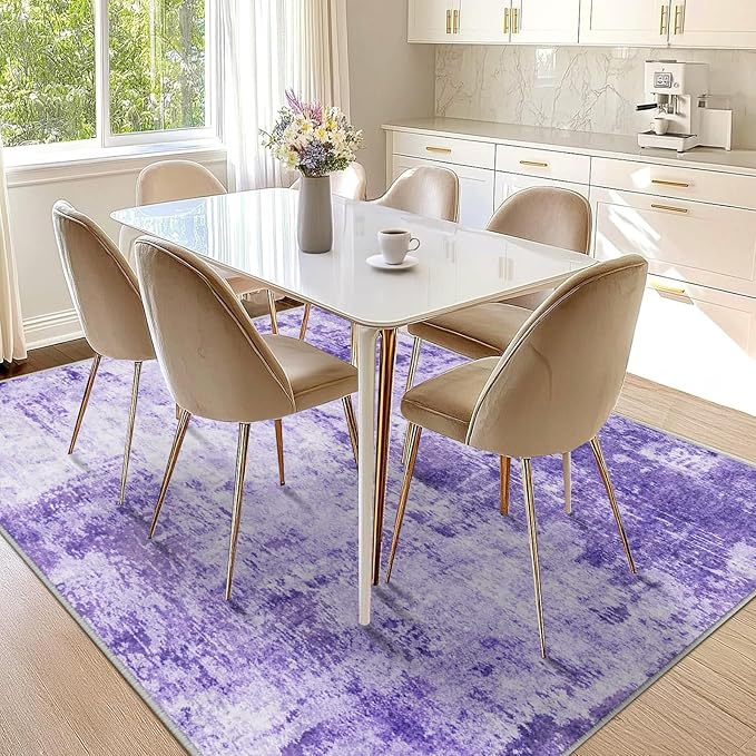 Washable Area Rugs 6'x8' Non-Slip Modern Abstract Soft - Image 9