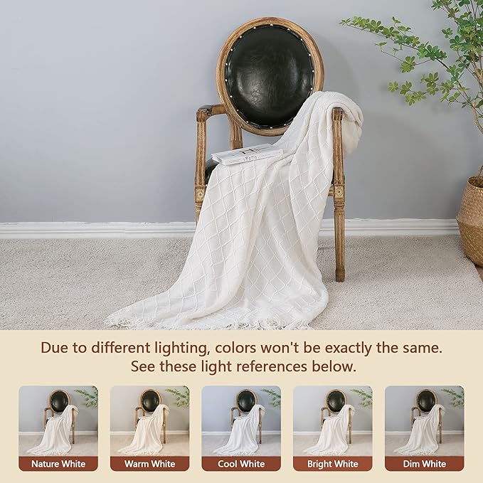 inhand Knitted Throw Blankets for Couch and Bed, Soft Cozy Knit Blanket - Image 4