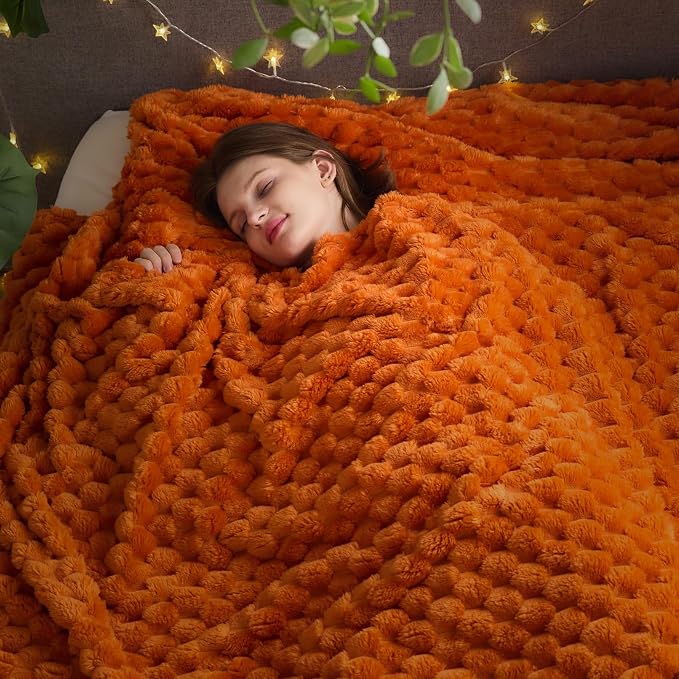 NEWCOSPLAY Super Soft Fall Queen Blanket Orange Premium Silky Flannel Fleece 3D by NEWCOSPLAY