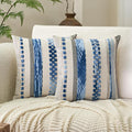 Aeckself Boho Throw Pillow Covers 18x18 Inch Set of 2, Farmhouse Decorative by AECKSELF