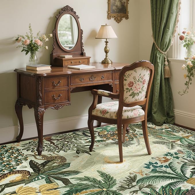 GarveeHome Area Rugs 8x10 for Living Room, Jungle Animal Large Washable Rug - Image 7