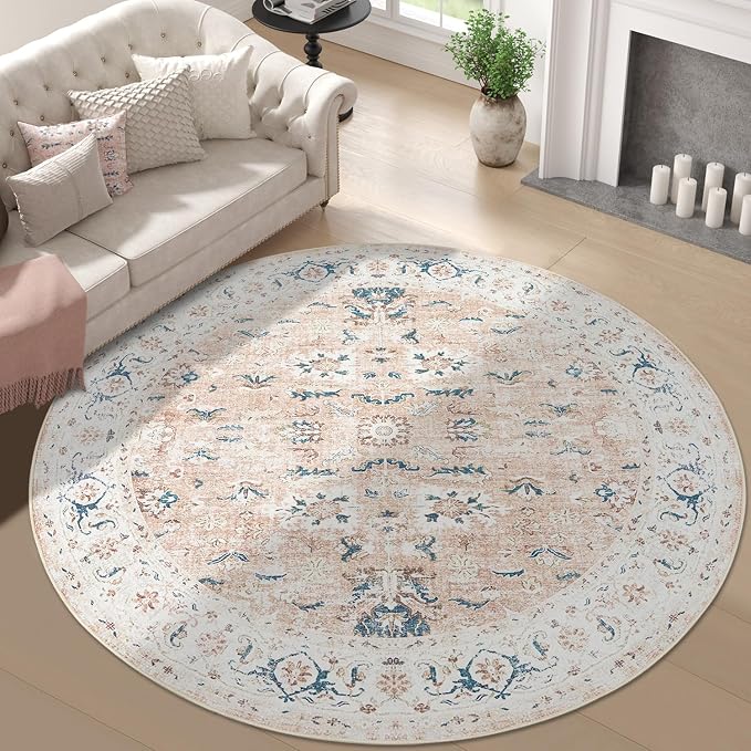 jinchan Round Rug 7ft Area Rug - Image 2