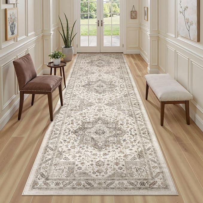 Vintage Hallway Runner Rug 3x12: Large Soft Washable Entryway - Image 4