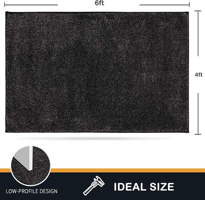 PURRUGS Easy Care Area Rug 4ft x 6ft, Non-Slip Machine Washable Entryway Rug - Image 2