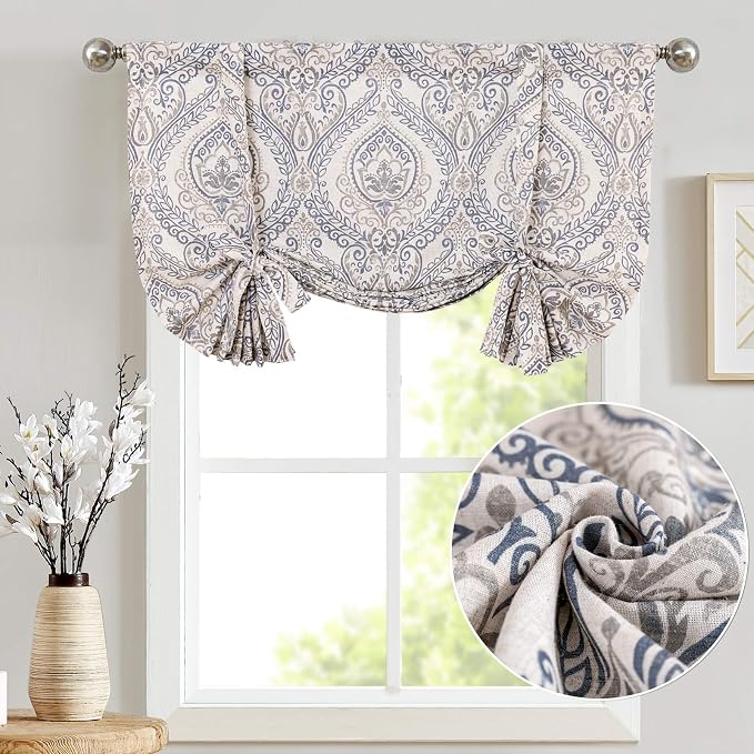 jinchan Faux Linen Tie up Valance - Image 2