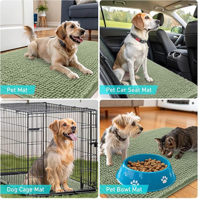 OLANLY Dog Door Mat for Muddy Paws 48x30, Absorbs Moisture and Dirt, Absorbent - Image 7