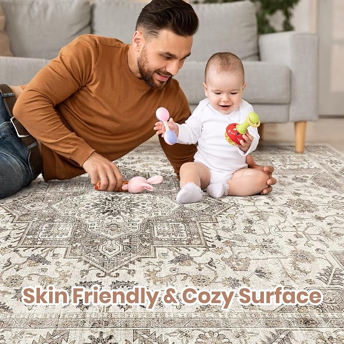 Vintage Living Room Area Rug 10x12 - Image 3