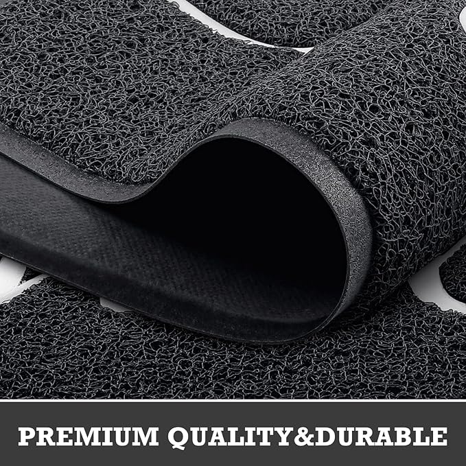 CozyBounty Black Door Mat Welcome Mats Outdoor Indoor Non-Slip Doormat - Image 6
