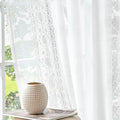 jinchan Weslie Floral White Sheer Curtains by JINCHAN