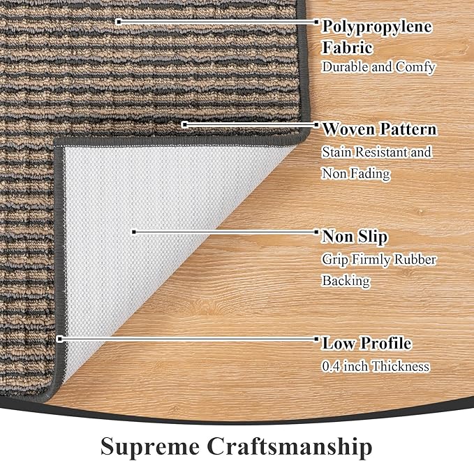 SHACOS Non Slip Kitchen Runner Rug 2x6 Ft, Rubber Backed Washable Runner Rug - Image 6