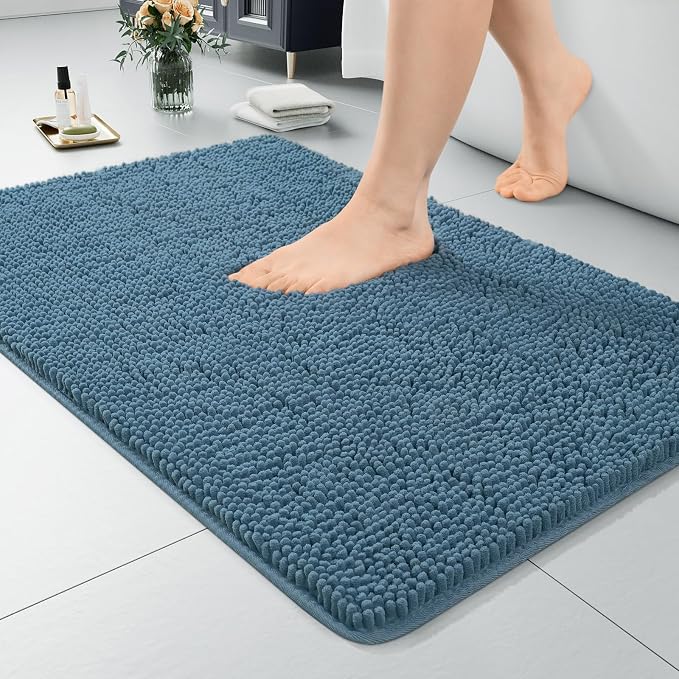 LOCHAS Luxury Bathroom Rug Shaggy Bath Mat 24 x 36 Inch, Washable Non Slip Bath by LOCHAS