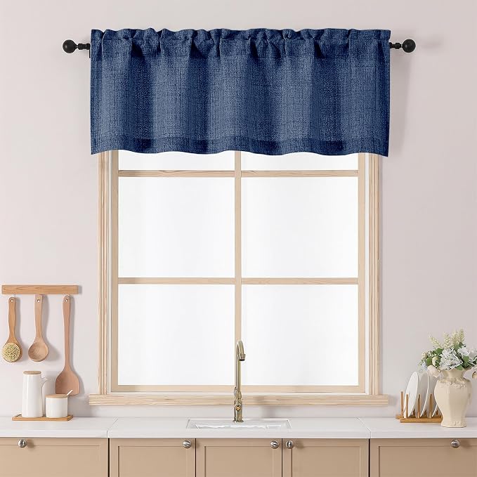 Chyhomenyc Navy Blue Valance for Windows by Chyhomenyc