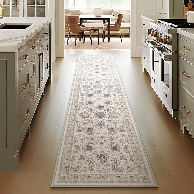Phantoscope Washable Runner Rug 2'x10' Non-Slip, Vintage Neutral Hallway Rugs - Image 5