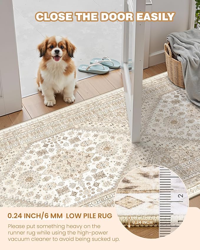 Carpet Runners for Hallway 12ft, Non-Slip Long Bathroom Rugs Runner for Kitchen - Image 6