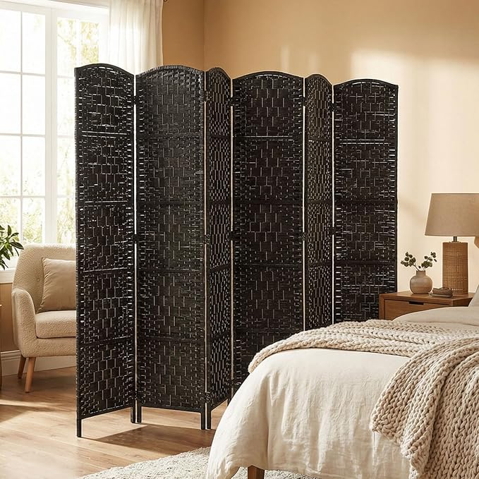 HOMCOM Room Divider 6 Panel, 6FT Tall Folding Privacy Screen, Freestanding - Image 9