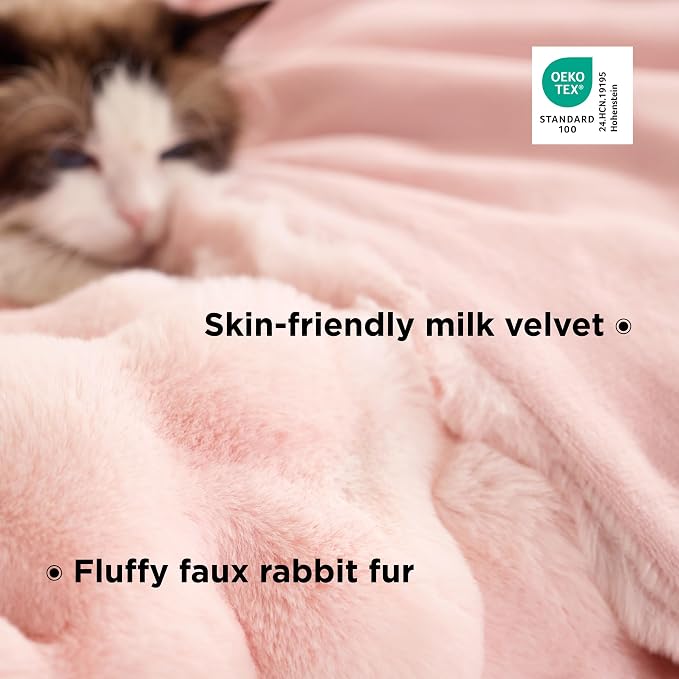 Bedsure GentleSoft Fluffy Fuzzy Twin Blanket, Soft Cozy Fleece Faux Fur Blanket - Image 3