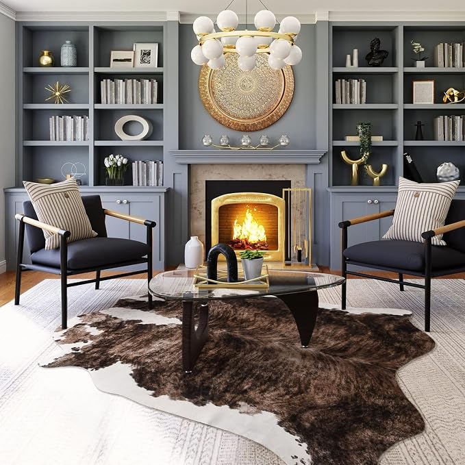Easycozy Faux Cowhide Large Cow Print Rug by HomeWesternDecoration