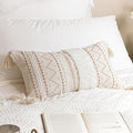 BlissBlush 12x20 Lumbar Pillow Cover, Cream Neutral Beige Rectangular by BlissBlush