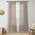 Nanspring Stone Beige Linen Curtains by Nanspring