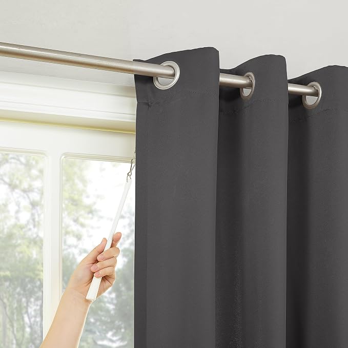 Sun Zero Easton Extra-Wide Blackout Grommet Sliding Patio Door Curtain Panel - Image 2