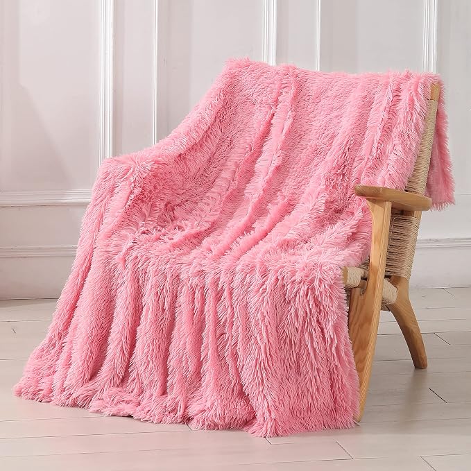 Tuddrom Decorative Extra Soft Faux Fur Blanket Queen Size 80" x 90", Solid by Tuddrom