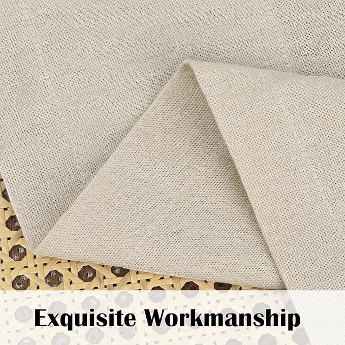 FRAMICS Farmhouse Valance Curtains, Boho Cotton Linen Kitchen Valance, Rustic - Image 4