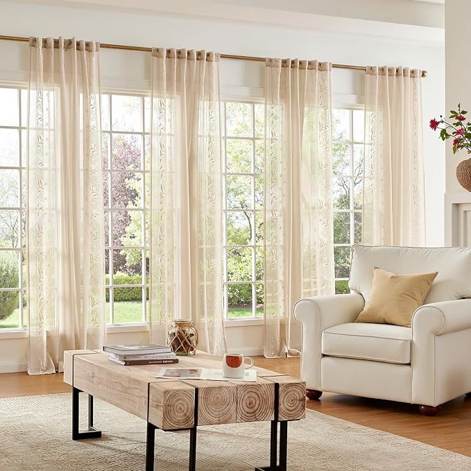 jinchan Winslow Sheer Curtains 96 Inch - Image 8