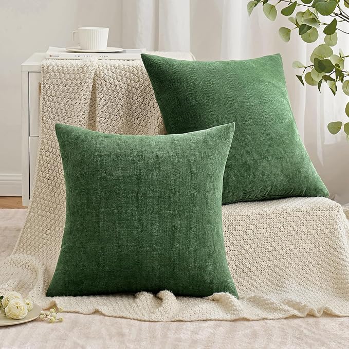 MIULEE Moss Green Couch Pillow Covers 20x20 Inch - Image 5