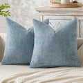 MIULEE Pack of 2 Couch Throw Pillow Covers 22x22 Inch Coastal Smoke Blue Modern by MIULEE