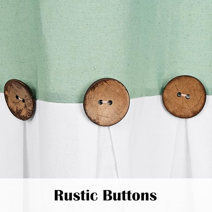 FRAMICS Farmhouse Swag Curtain, Boho Cotton Linen Valance Curtain, Sage Green - Image 4