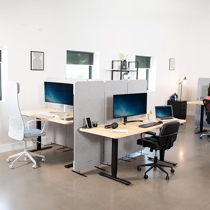 VIVO Freestanding 72 x 56 inch Privacy Panel, Cubicle Divider, Acoustic Wall - Image 2
