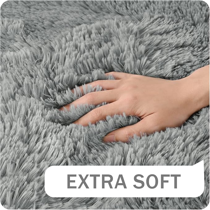 Amearea Shag Small Rug, Fluffy 2x4 Feet Throw Rugs - Image 3