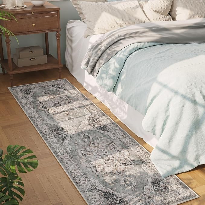 Rugcomf Vintage Medallion Kitchen Runner 2'x6' - Image 4