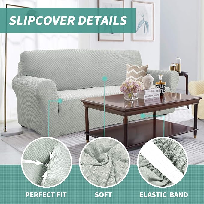YEMYHOM Couch Cover Latest Jacquard Design High Stretch Extra Large Sofa Covers - Image 3