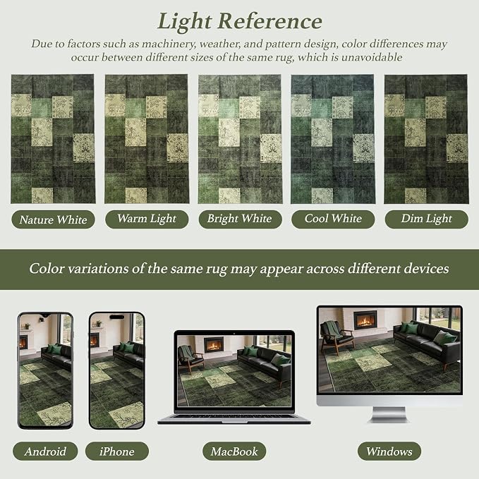 LIANLAM 8x10 Washable Area Rugs - Image 7