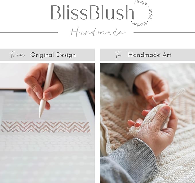 BlissBlush 20X20 Throw Pillow Cover, Cream Neutral Beige Square Decorative - Image 2