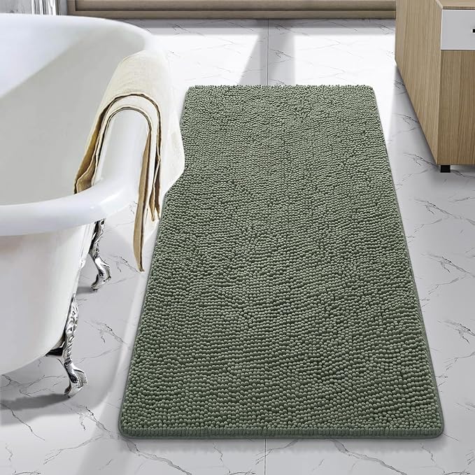 LOCHAS Luxury Bathroom Rug Shaggy Bath Mat 24 x 40 Inch, Washable Non Slip Bath by LOCHAS