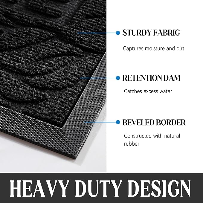 Yimobra Large Welcome Mat 60x36, Waterproof Non-Slip Outdoor Mats - Image 4