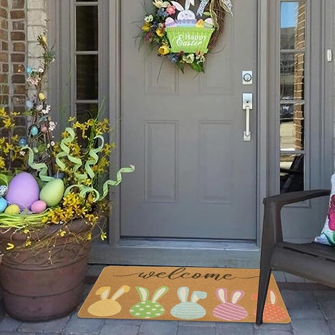 FGSS Easter-Bunny Welcome-Doormat Outdoor-Entrance - Image 5