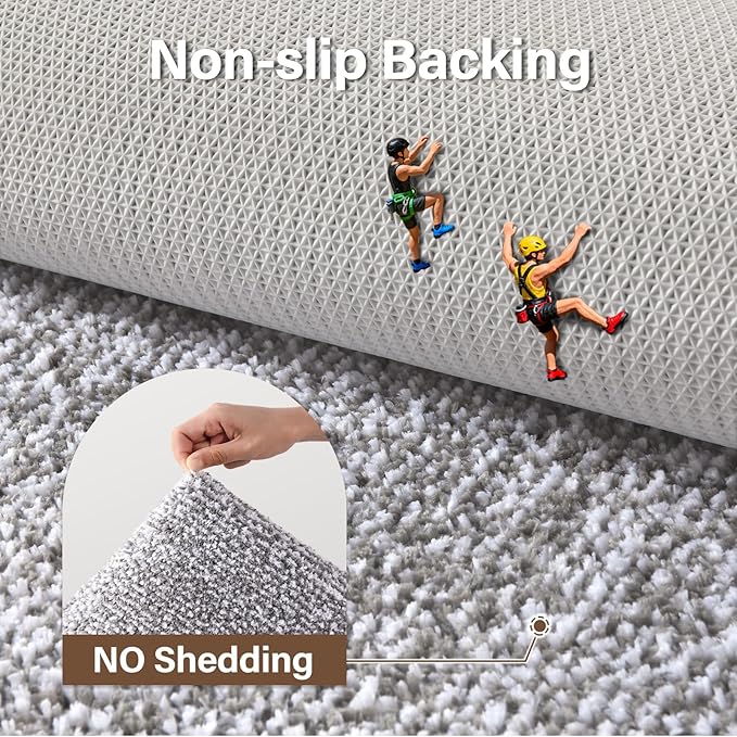 48x32 Large Bathroom Rugs Washable Non Slip, Light Grey Bath Mat - Image 6
