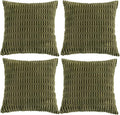 Fancy Homi 4 Packs Boho Moss Green Decorative Throw Pillow Covers 24x24 Inch by Fancy+Homi